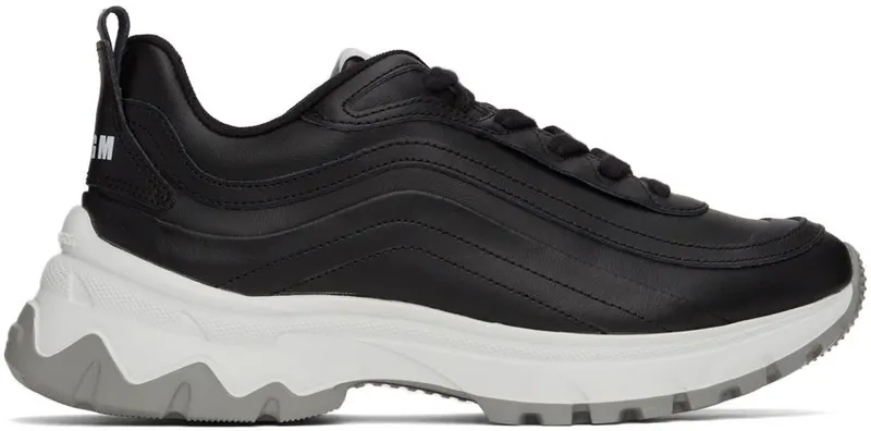 MSGM White Minimal Chunky Sole Sneakers (3240MS202 525)