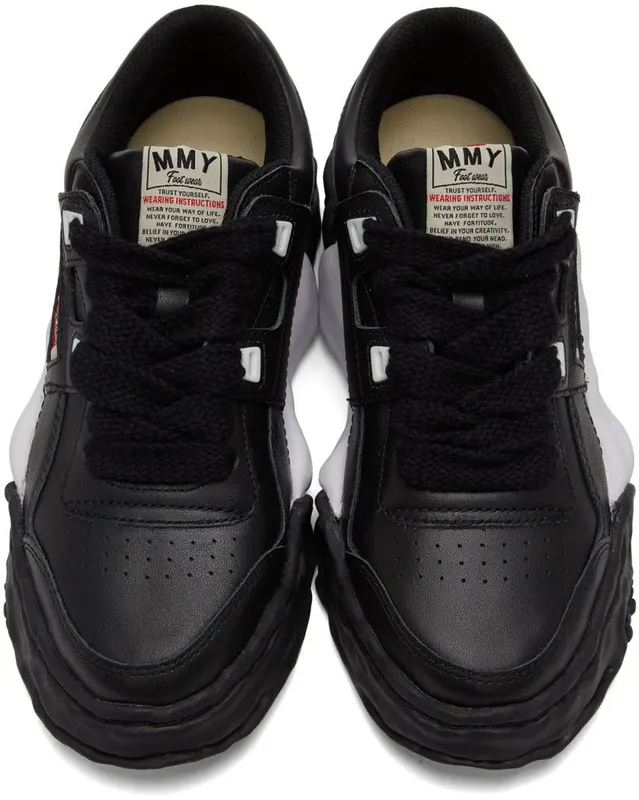 Miharayasuhiro Black OG Sole Leather Parker Sneakers (A08FW702)