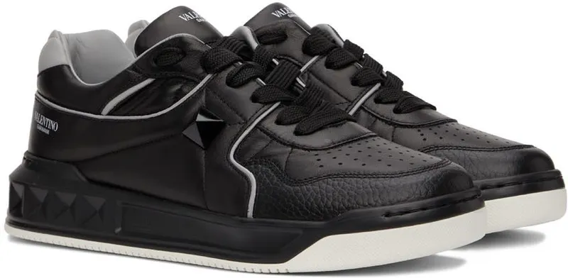 Valentino Garavani White & Green One Stud Sneakers (XY0S0E71NWN)