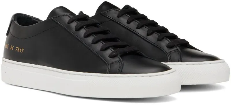 Common Projects Black Original Achilles Low Sneakers (3805)