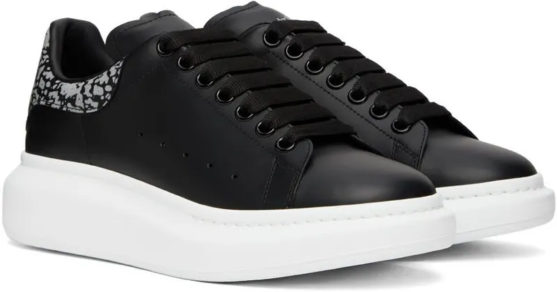 Alexander McQueen Black Oversized Sneakers (712136WICGF)