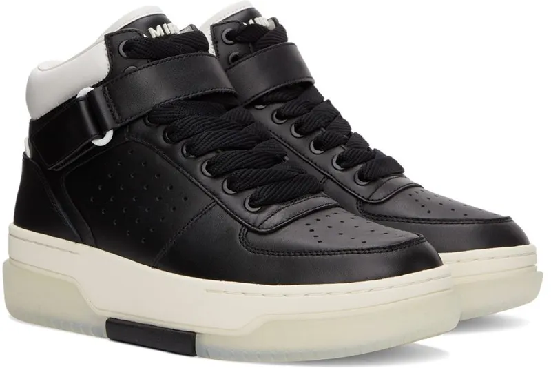AMIRI White Stadium Mid Sneakers (SS22MFS006)