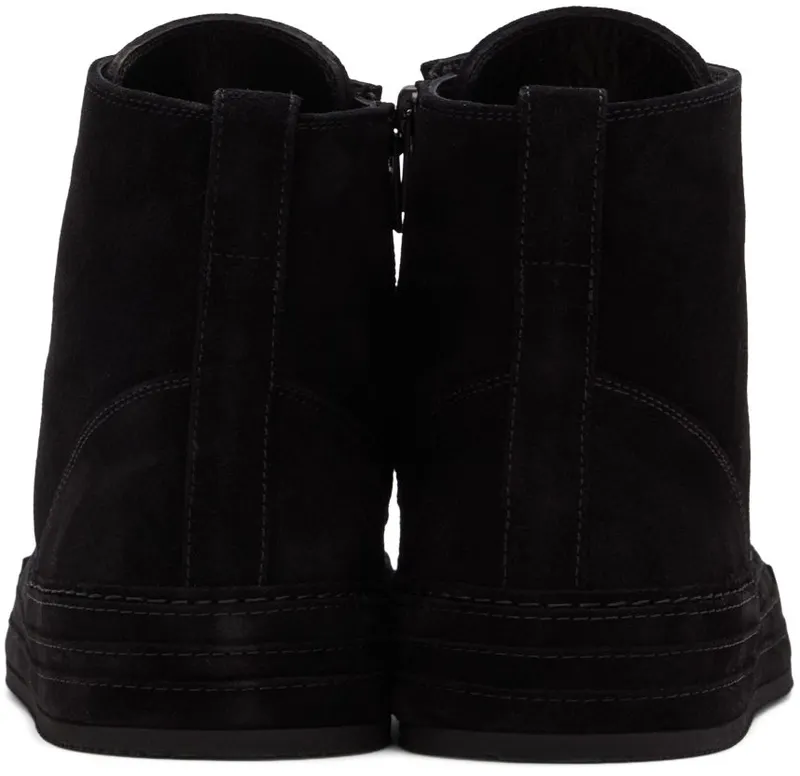 Ann Demeulemeester Black Suede Raven Sneakers (2201-M-N01-375-099)