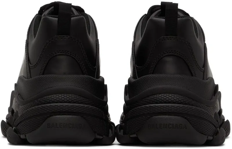 Balenciaga Black Triple S Low-Top Sneakers (536737-W2FA5-1000)