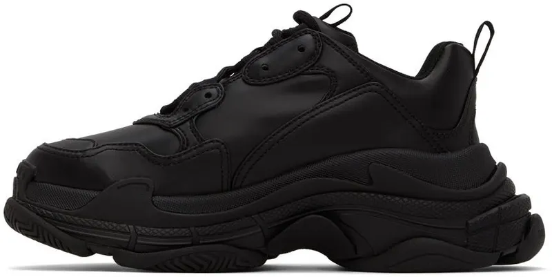 Balenciaga Black Triple S Low-Top Sneakers (536737-W2FA5-1000)