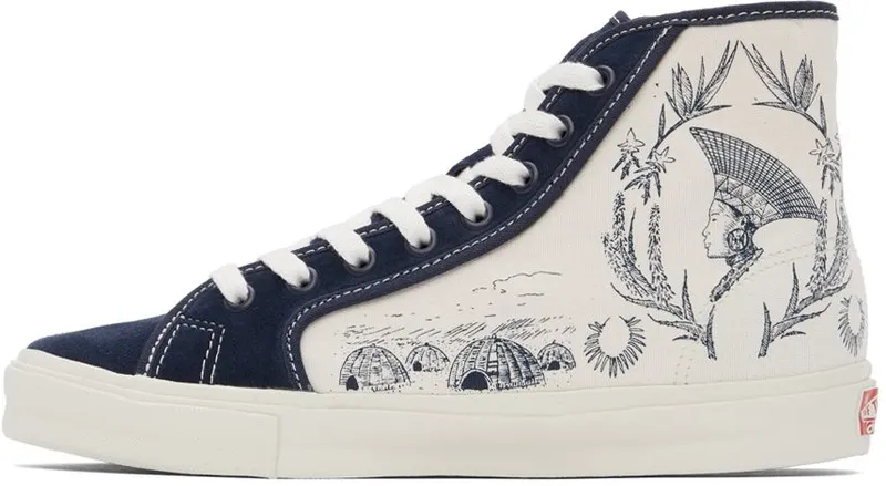 Vans Blue & White Sarah Andelman Edition OG Style 24 Sneakers (VN0000S8DTQ1)