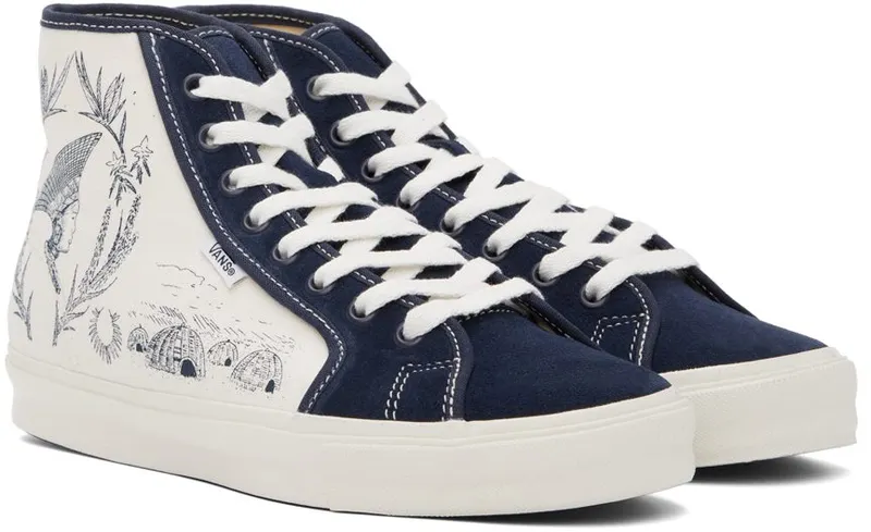 Vans Blue & White Sarah Andelman Edition OG Style 24 Sneakers (VN0000S8DTQ1)