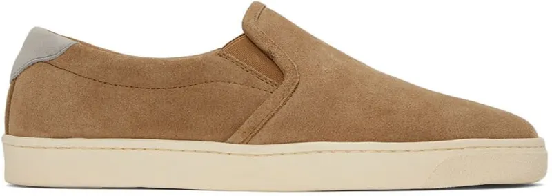 Brunello Cucinelli Brown Hybrid Slip-On Sneakers (MZUCTEN269)