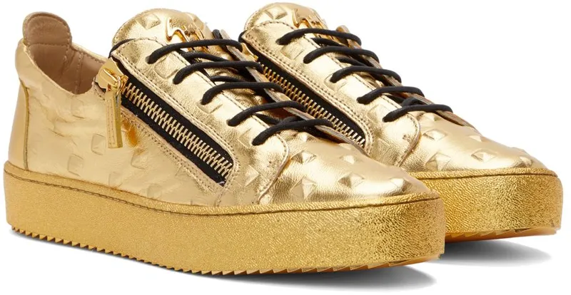 Giuseppe Zanotti Gold Pyramid Frankie Sneakers (RM20059-92334)