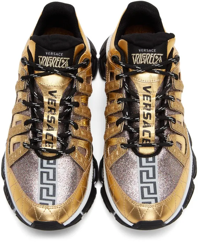 Versace Gold Trigreca Sneakers (DSU8094 1A02748)