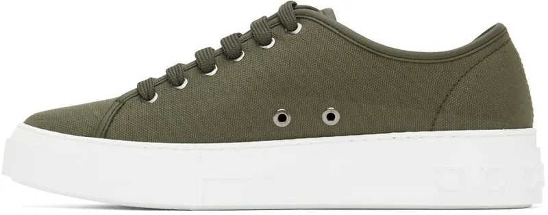 Salvatore Ferragamo Green Recycled Cotton Sneakers (753484 020709023)