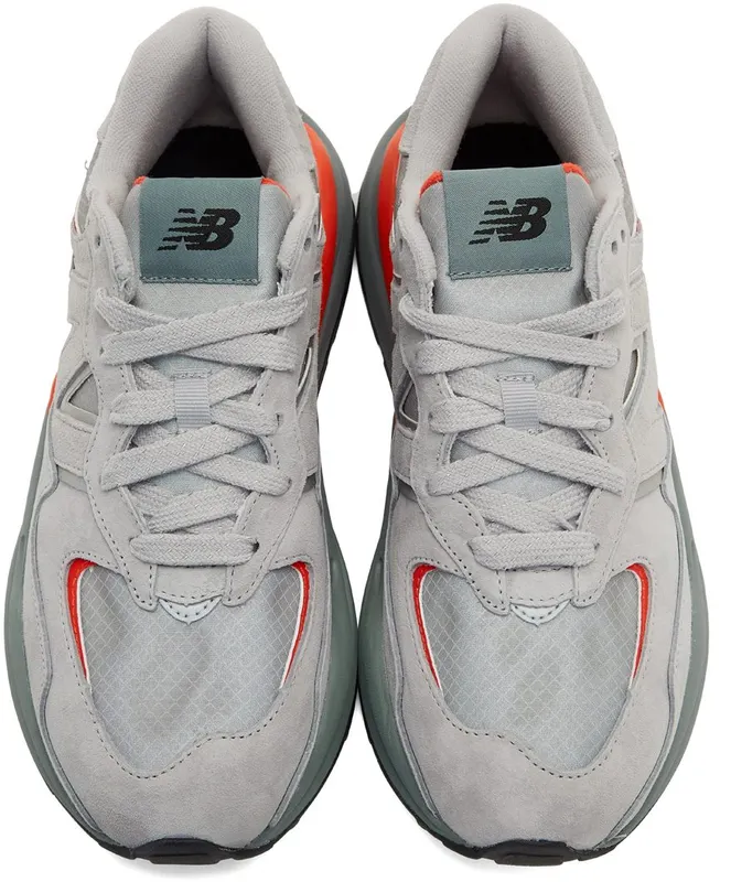 New Balance Grey & Red 57/40 Sneakers (M5740RC1)