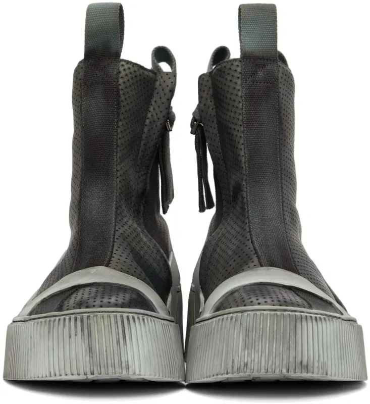 Boris Bidjan Saberi Grey Bamba 3.1 High Top Sneakers (303-SS2200B3000000SM-0049)