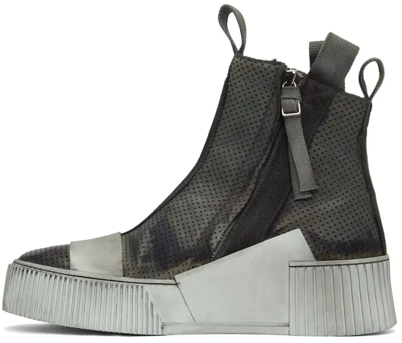 Boris Bidjan Saberi Grey Bamba 3.1 High Top Sneakers (303-SS2200B3000000SM-0049)