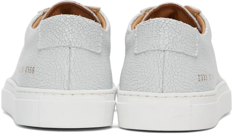 Common Projects Grey Cracked Achilles Sneakers (ARTICLE 2333)