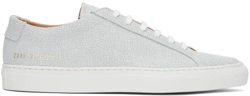 Common Projects Grey Cracked Achilles Sneakers (ARTICLE 2333)