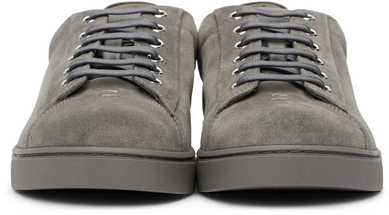 Gianvito Rossi Grey Suede Low-Top Sneakers (S26340-M1GRE-SUE)