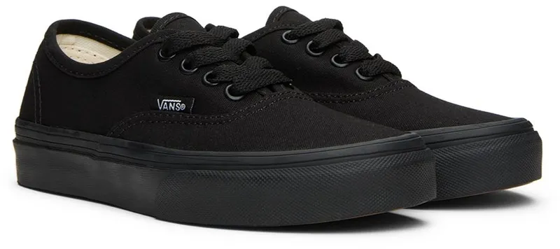 Vans Kids Black Authentic Little Kids Sneakers (VN000WWXENR1)