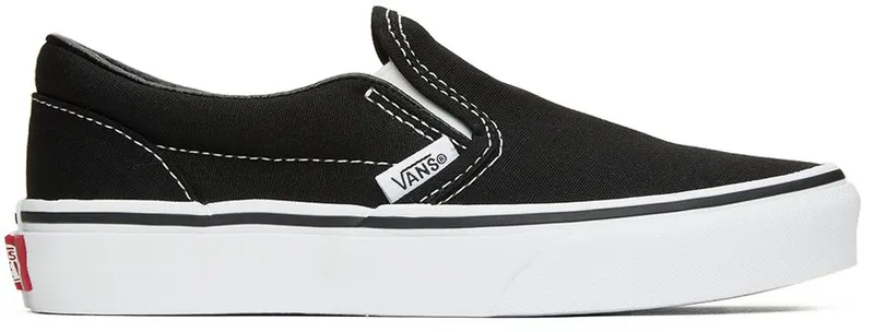 Vans Kids Black Classic Slip-On Little Kids Sneakers (VN000ZBU6BT1)