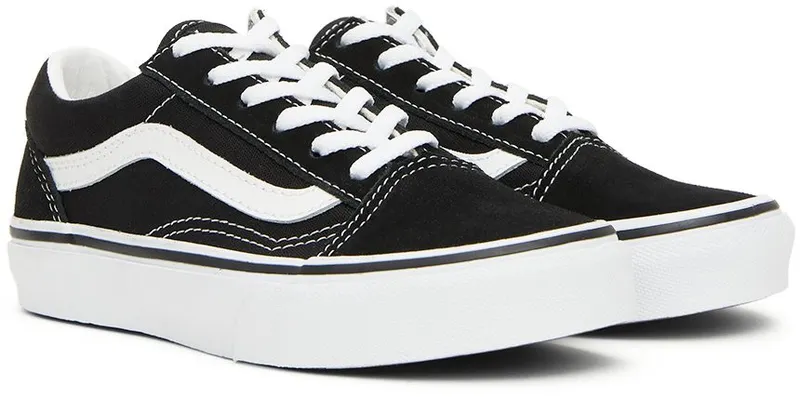 Vans Kids Black Old Skool Little Kids Sneakers (VN000W9T6BT1)
