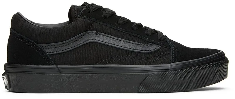 Vans Kids Black Old Skool Little Kids Sneakers (VN000W9TENR1)