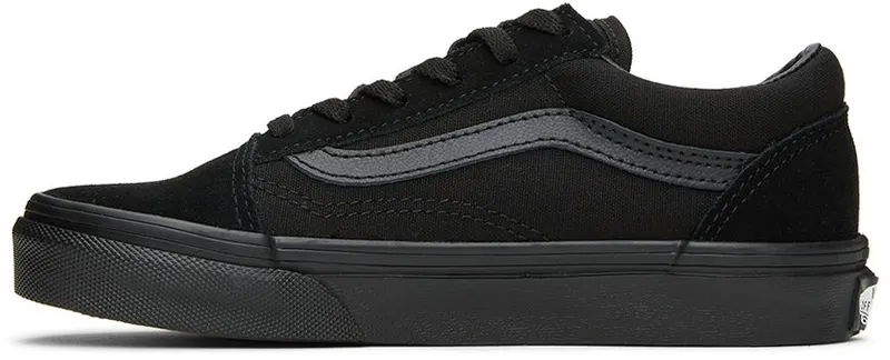 Vans Kids Black Old Skool Little Kids Sneakers (VN000W9TENR1)