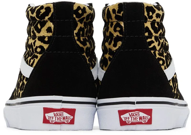 Vans Kids Gold & Black Leopard Sk8-Hi Big Kids Sneakers (VN0A4UI2ABS1)