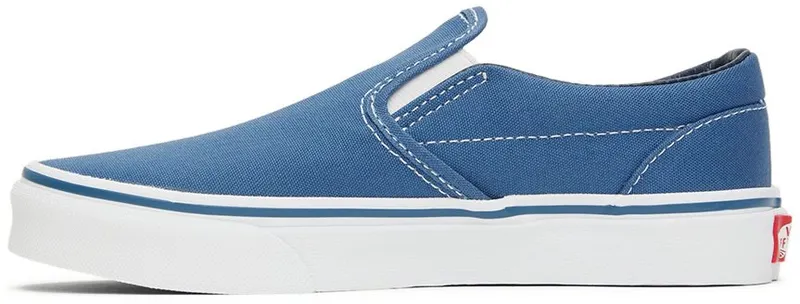 Vans Kids Navy Classic Slip-On Little Kids Sneakers (VN000ZBUNWD1)
