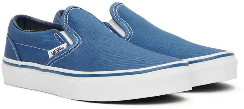 Vans Kids Navy Classic Slip-On Little Kids Sneakers (VN000ZBUNWD1)