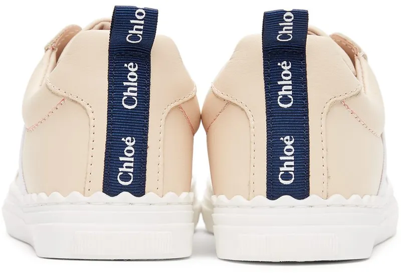 Chloé Kids Pink Leather Lauren Sneakers (C19147)