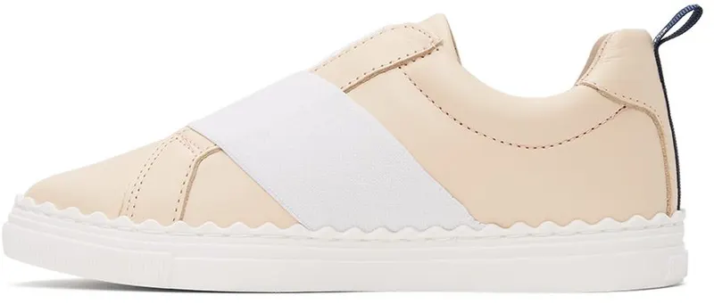 Chloé Kids Pink Leather Lauren Sneakers (C19147)