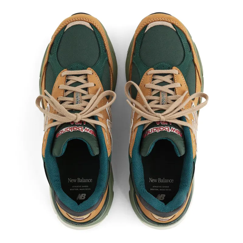 New Balance Made in USA 990v3 Tan / Green (MR990V3-46098)