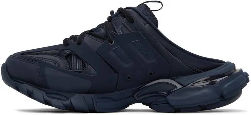 Balenciaga Navy Track Mules (653814-W3DA3-4010)