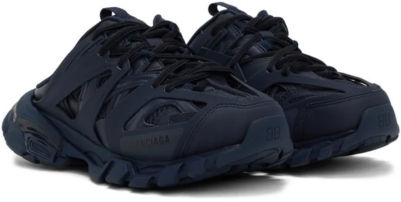 Balenciaga Navy Track Mules (653814-W3DA3-4010)