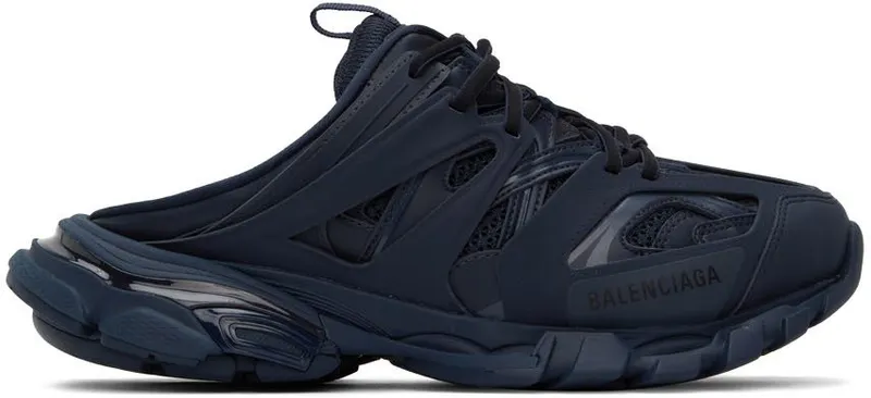 Balenciaga Navy Track Mules (653814-W3DA3-4010)