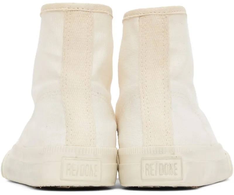 Re/Done Off-White 70s High Top Sneakers (219-19W9HTS)