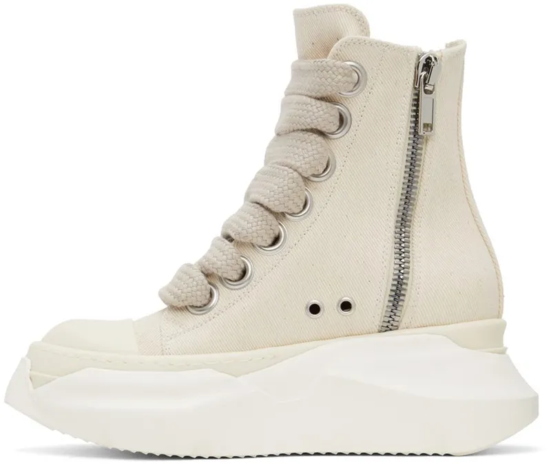 Rick Owens Drkshdw Off-White Abstract High-Top Sneakers (DS01B7840 DMNW1)