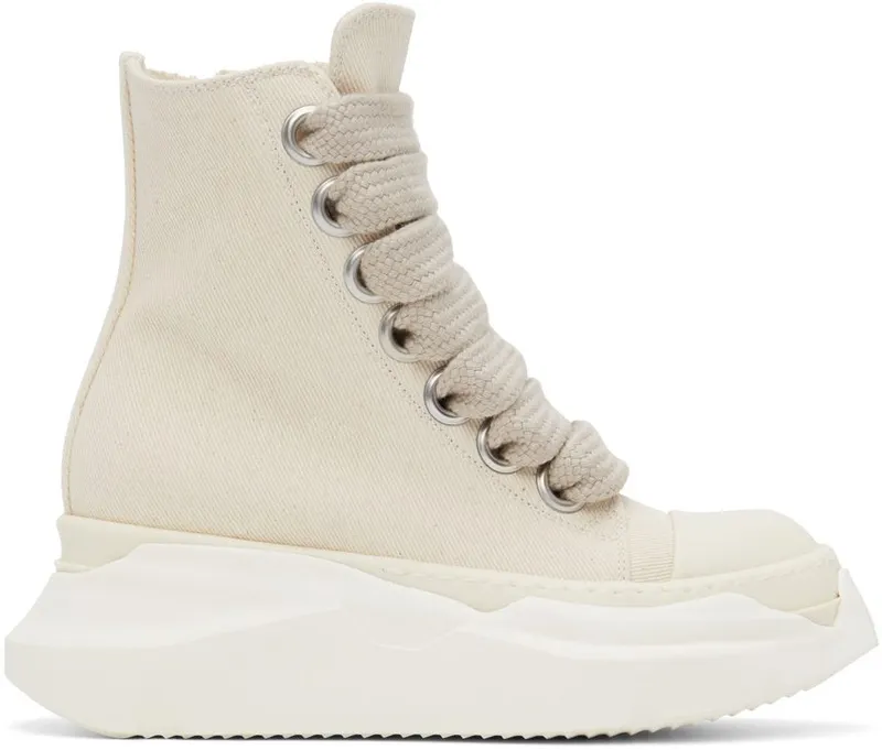 Rick Owens Drkshdw Off-White Abstract High-Top Sneakers (DS01B7840 DMNW1)