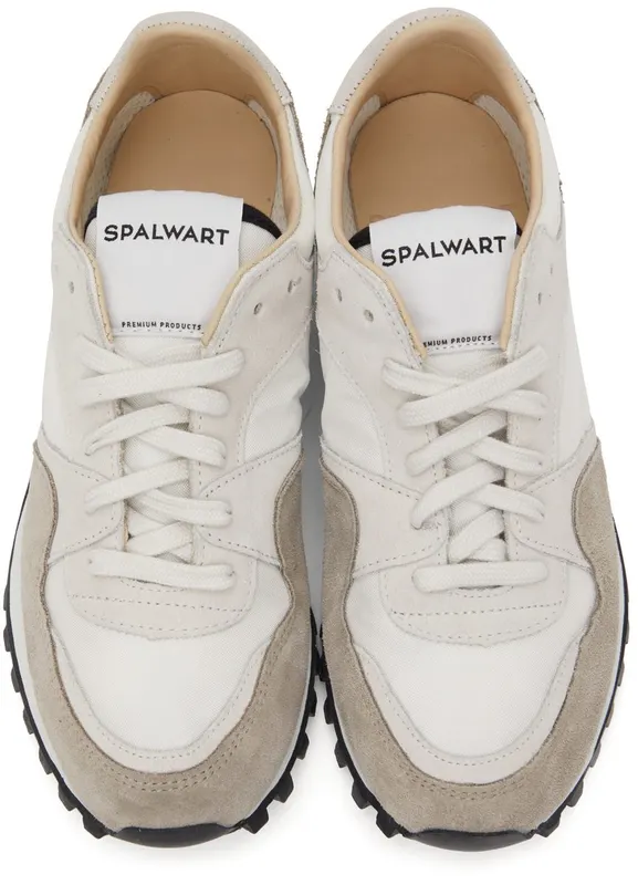 Spalwart Off-White & Beige Marathon Trail Low Sneakers (97039710000)