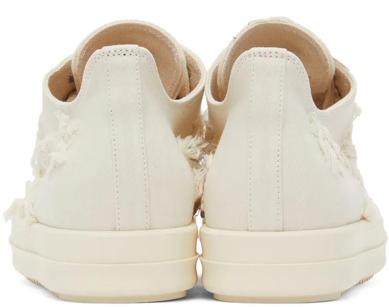 Rick Owens Drkshdw Off-White Distressed Sneakers (DS01B7802 SLHN)