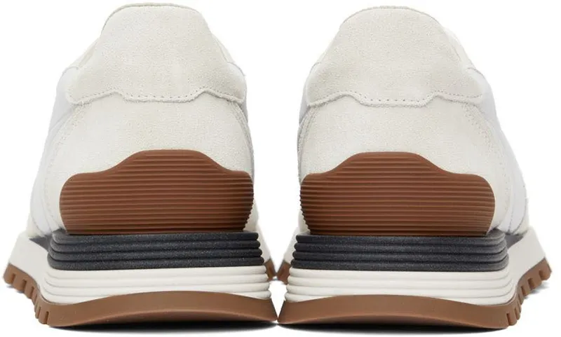 Brunello Cucinelli Off-White Suede Sneakers (MZSFG1960)