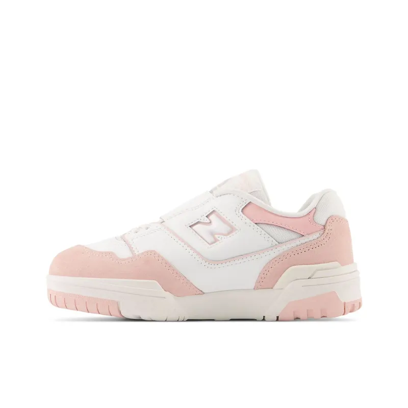 New Balance 550 Bungee Lace with Top Strap White / Pink Haze (PHB550V1-40844)