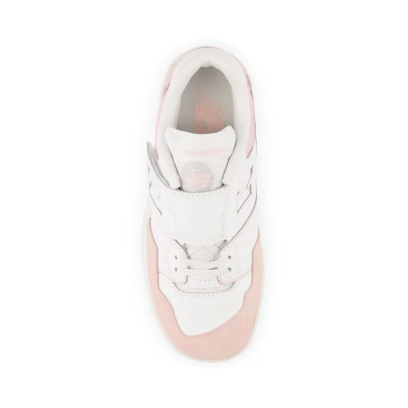New Balance 550 Bungee Lace with Top Strap White / Pink Haze (PHB550V1-40844)