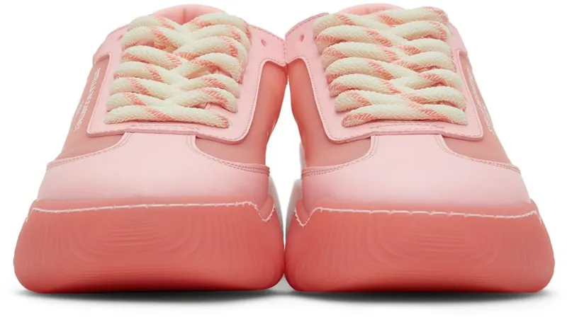 Stella McCartney Pink Glow-In-The-Dark Loop Sneakers (810001E00001)