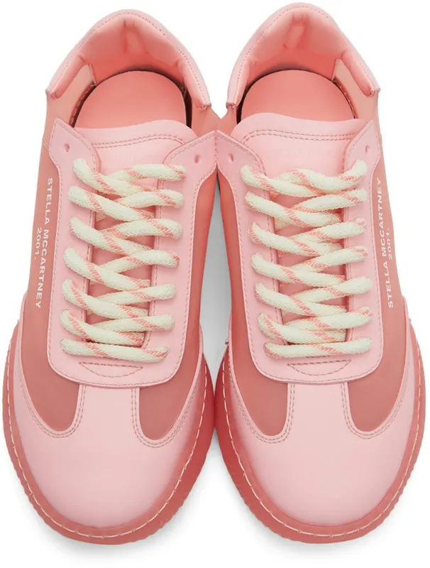 Stella McCartney Pink Glow-In-The-Dark Loop Sneakers (810001E00001)