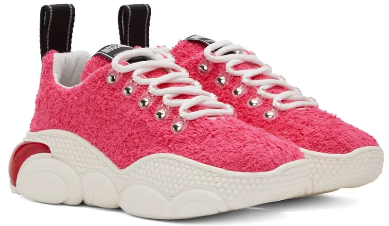 Moschino Pink Teddy Sneakers (MA15553G1E M90 604)