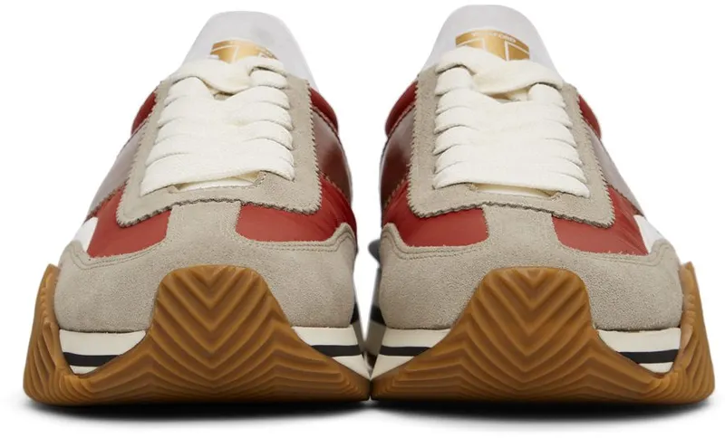 TOM FORD Red & Grey James Sneakers (J1292T-LCL246)