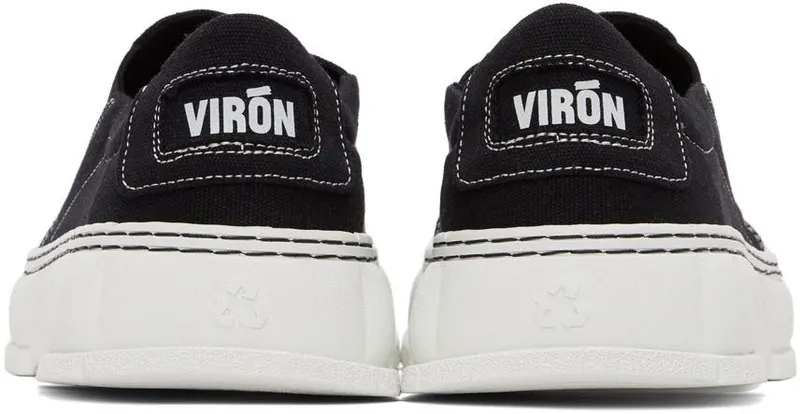 Virón SSENSE Exclusive Black Recycled Canvas 1984 Slip-On Sneakers (1984-04-C-910)