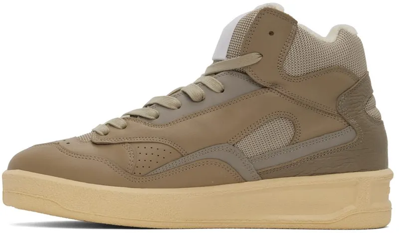 Jil Sander Taupe Basket High-Top Sneakers (JSMU860008_MUZ00004N)