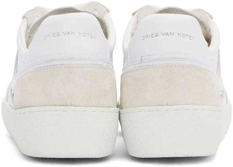 Dries Van Noten White & Beige Leather Sneakers (WS221-276-119)